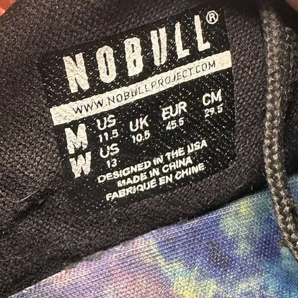 NOBULL Canvas Trainer Mens Size 11.5 Shoes Tie Dye Training CrossFit Athletic
