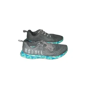 NoBull Diamond Dark Gray Prism Mesh Running Athletic Sneakers Women 9.5 Men 8