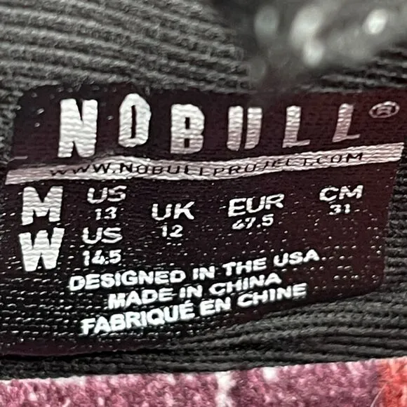 Nobull Mesh Runner Mens Size 13 Red Black Running Sneakers