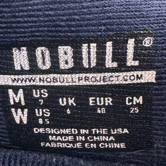 NoBull Navy Suede (Blue) Trainers Size 8.5 Women (or 7 Men) — Run Small EUC