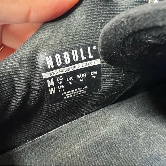 NoBull Shoes Black Super Fabric Training Sneaker Synthetic Mens Size 10