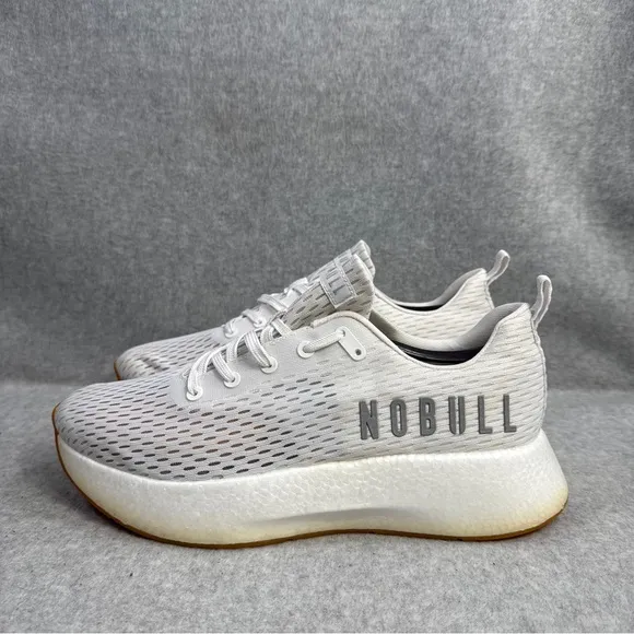 Nobull Shoes Mens Size 10.5 Journey White Mesh Athletic Crossfit Running Sneaker