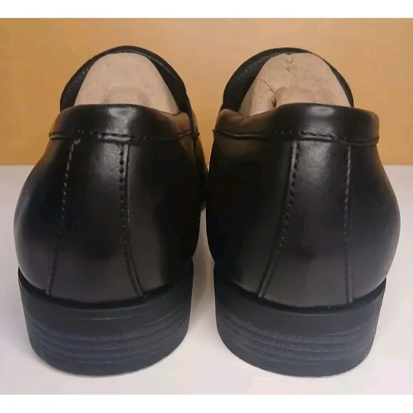 Nordstrom Mens Sz 8.5 Edward Ortholite Black Leather Penny Loafer Dress Shoes