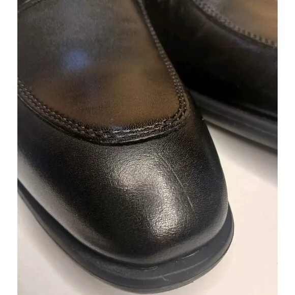 Nordstrom Mens Sz 8.5 Edward Ortholite Black Leather Penny Loafer Dress Shoes