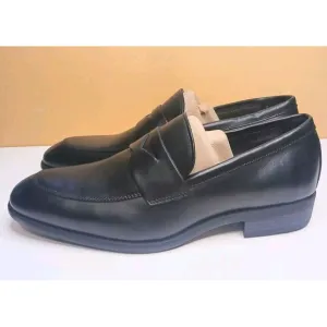 Nordstrom Mens Sz 8.5 Edward Ortholite Black Leather Penny Loafer Dress Shoes
