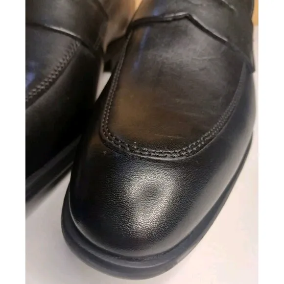 Nordstrom Mens Sz 8.5 Edward Ortholite Black Leather Penny Loafer Dress Shoes