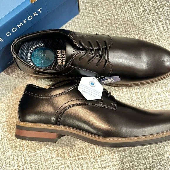 Nunn Bush | Men's Carmelo Plain Toe Oxford Dress Shoes‎ - Black, Size 10.5