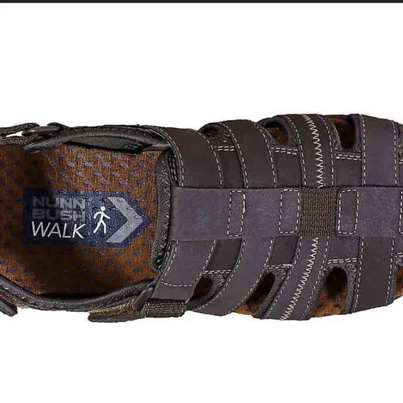 Nunn Bush Walk Brown VeganLeather Rio Bravo Fisherman Lightweight Sandals NWT 13
