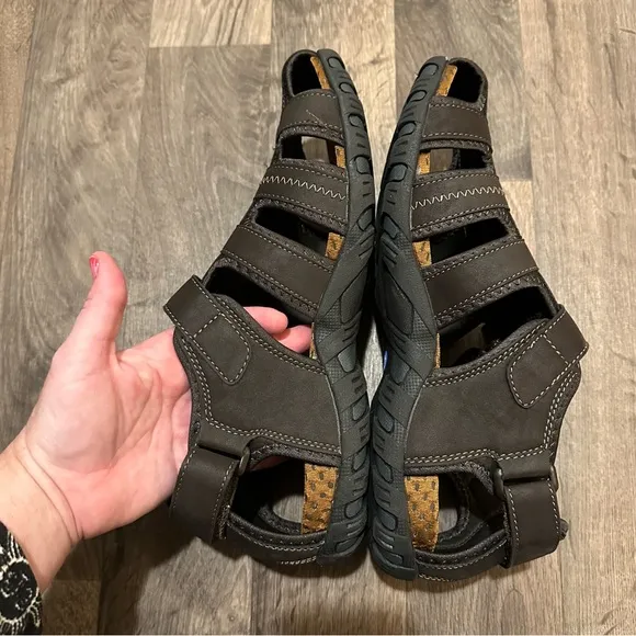 Nunn Bush Walk Brown VeganLeather Rio Bravo Fisherman Lightweight Sandals NWT 13