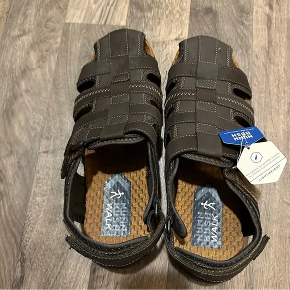 Nunn Bush Walk Brown VeganLeather Rio Bravo Fisherman Lightweight Sandals NWT 13