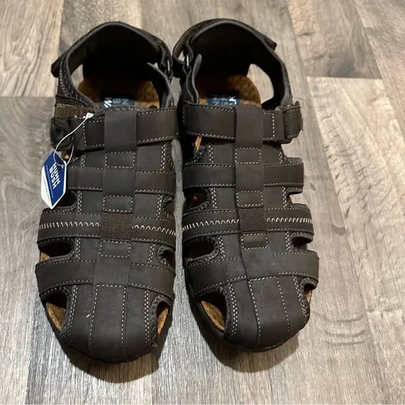 Nunn Bush Walk Brown VeganLeather Rio Bravo Fisherman Lightweight Sandals NWT 13
