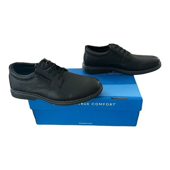 NWB Nunn Bush Otto Leather Oxford Shoes Black 1” Heel Height Men’s Size 9.5 XW