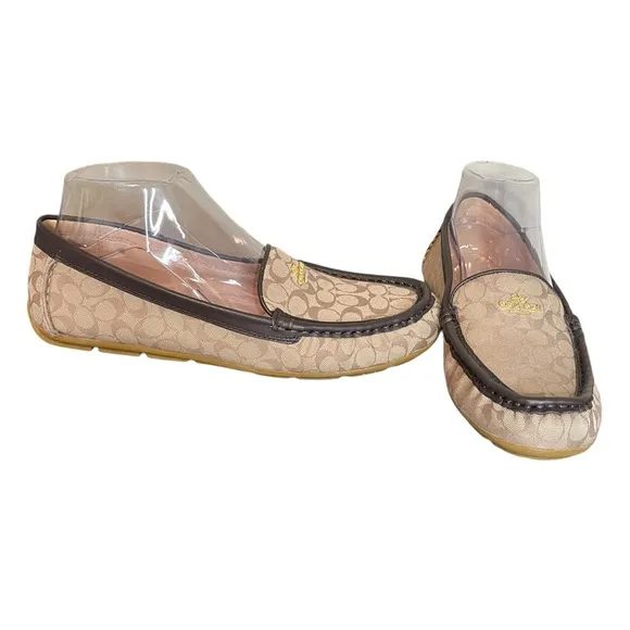NWOB COACH Marley Driver Shoes Signature Canvas Stone Jacquard Women’s Size 8