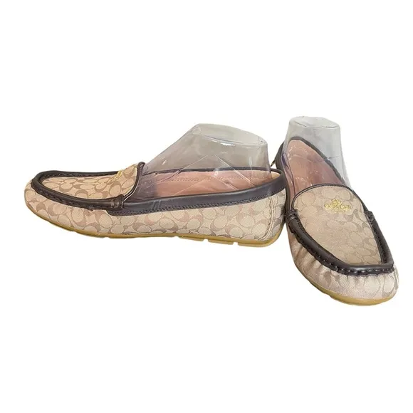 NWOB COACH Marley Driver Shoes Signature Canvas Stone Jacquard Women’s Size 8
