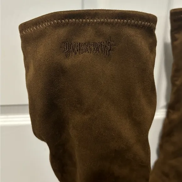 NWOB Dolls Kill / Darker Wavs Brown Crossfade Knee High Pant Boots
