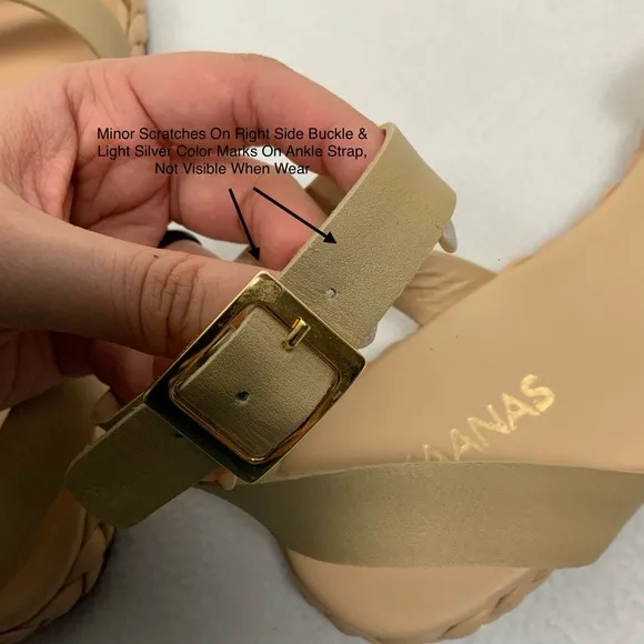 NWOB KAANAS Terrazas Double Band Flatform Sandals