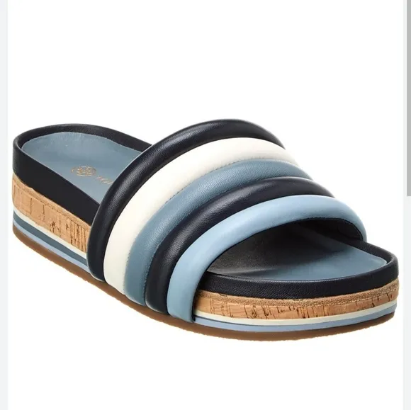 NWOB Tory Burch Quilted Flatform Sandals. Size 9.5