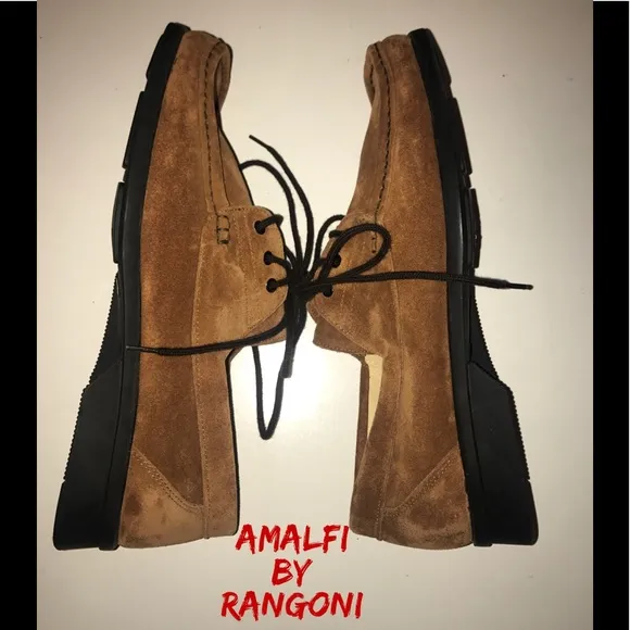 NWOT AMALFI by Rangoni LUXURIOUS Italian Cashmere Suede Leather Flats Loafers