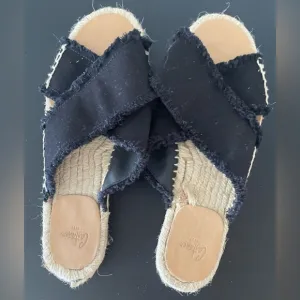 NWOT Castaner &quot;Palmera&quot; frayed linen espadrille sandals size 35 feminine