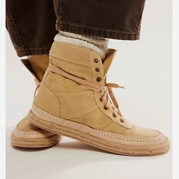 NWOT Free People Canvas High Top Shoes.