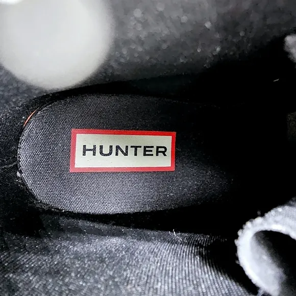 NWOT Hunter Original Black High Heel Commando Rubber Rain Boots