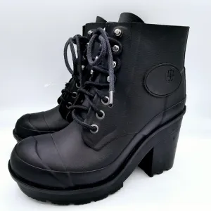 NWOT Hunter Original Black High Heel Commando Rubber Rain Boots