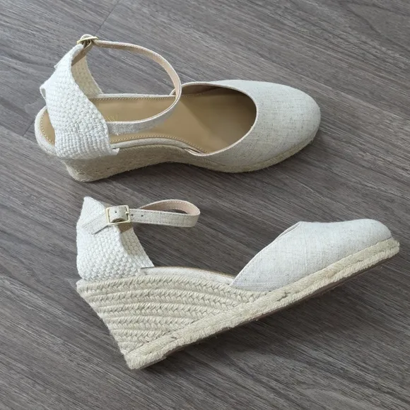 NWOT J.Crew Factory Espadrille Wedge Sandals, Size 8.5