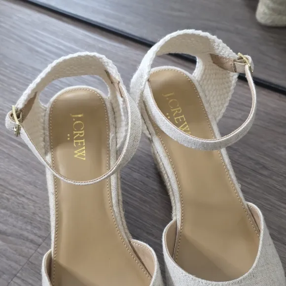 NWOT J.Crew Factory Espadrille Wedge Sandals, Size 8.5