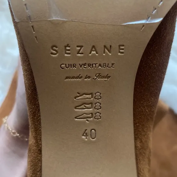 NWOT Sezane Abby Knee High Suede Boots FR 40