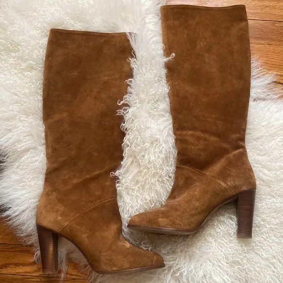 NWOT Sezane Abby Knee High Suede Boots FR 40
