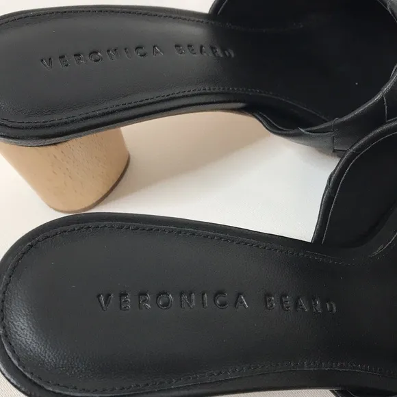 NWOT Veronica Beard Kiele Woven Napa Block-Heel Sandals