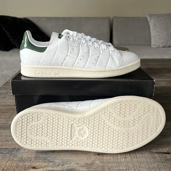 NWT Adidas Originals Men's Dime Stan Smith 'White Green Oxide' Shoes IG2044