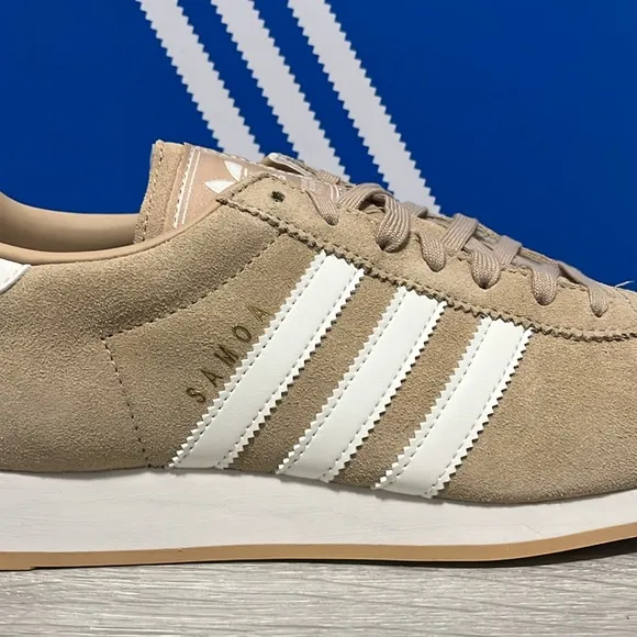 NWT Adidas Originals Samoa Men's Shoes - Beige/White - JH9050