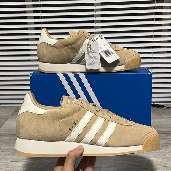 NWT Adidas Originals Samoa Men's Shoes - Beige/White - JH9050