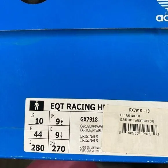NWT Adidas Originals x Human Made EQT Racing HM Sneakers Shoes Brown - Size 10