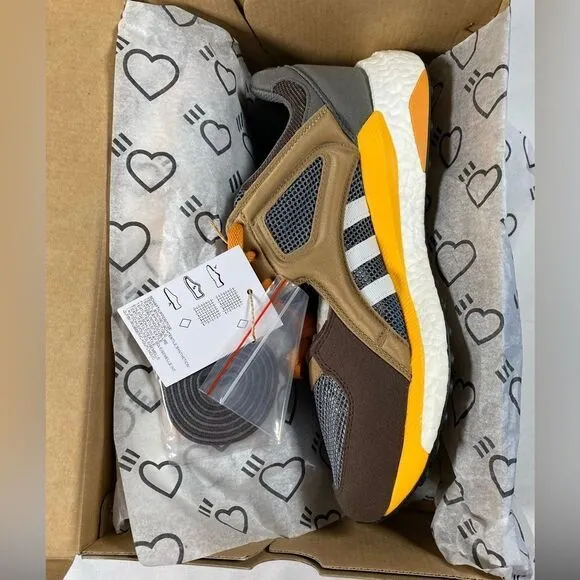 NWT Adidas Originals x Human Made EQT Racing HM Sneakers Shoes Brown - Size 10