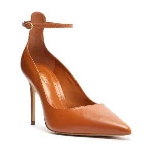 NWT AREZZO Womens Brown Zoey Pointed Toe Stiletto Leather Pumps Shoes 8.5 B