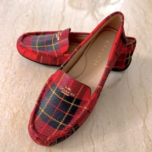 NWT Coach Marley Driver With Plaid Print.