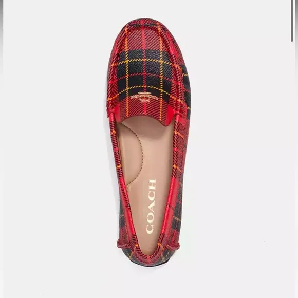 NWT Coach Marley Driver With Plaid Print.