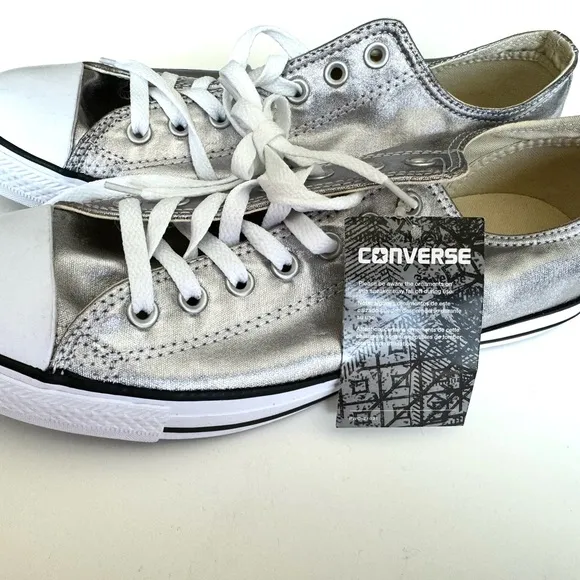 NWT Converse pewter sneakers