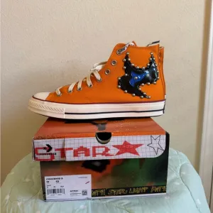 NWT Converse x Come Tees Chuck 70 Shoes Orange Canvas High A01762C Men’s size 11