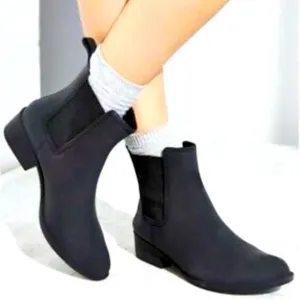 NWT Jeffrey Campbell PLAY Black Matte Rubber Ankle Boots Size 7