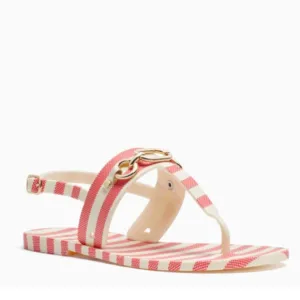NWT Kate Spade red and white rubber sandals