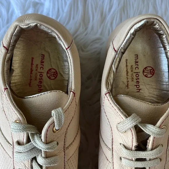 NWT Marc Joseph New York FT Greene Leather Shoes ,Cream ,Size 6.5