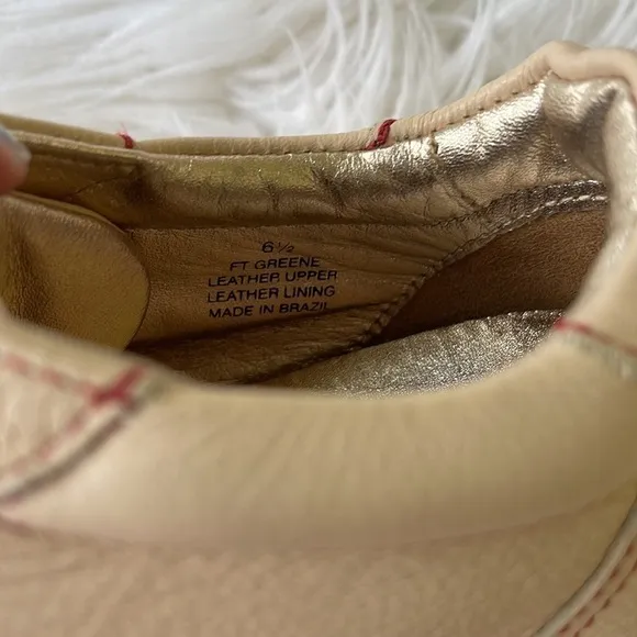 NWT Marc Joseph New York FT Greene Leather Shoes ,Cream ,Size 6.5