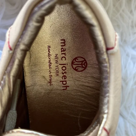 NWT Marc Joseph New York FT Greene Leather Shoes ,Cream ,Size 6.5