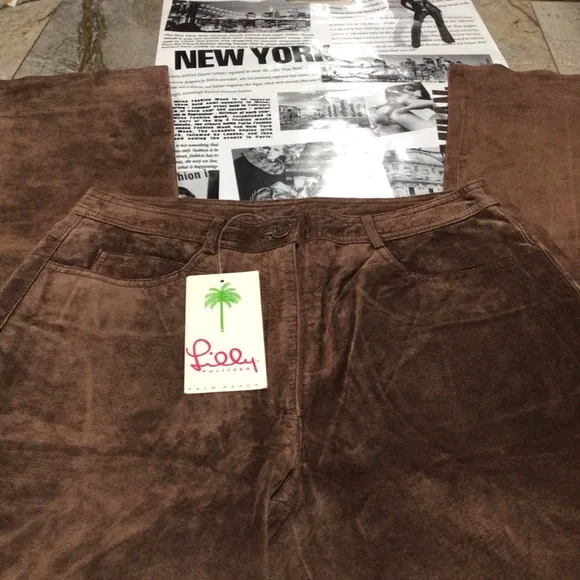 NWT Real Suede Pants