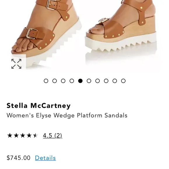NWT Stella McCartney Brown Elyse Platform Sandals