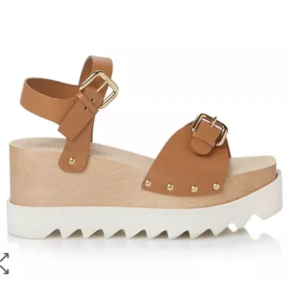 NWT Stella McCartney Brown Elyse Platform Sandals