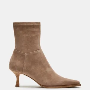 NWT Steve Madden Stasia Taupe Suede Ankle Boots 8.5 NEW IN BOX